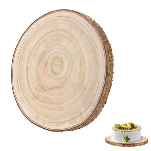 Holzscheiben, Ø30-35cm Große Holzscheibe zum Basteln, Baumscheiben...