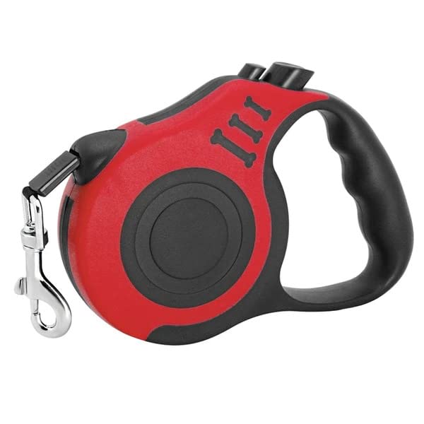 Woofy Standard Retractable Dog Lead Leash - Automatic Telescopic Traction Rope, Can Be Extended Upto 5 Mtr for Small and Medium Dogs (Red) (B0BXF6JCC1) Amazon Price History, Amazon Price Tracker