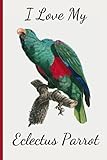 'I Love My Eclectus Parrot' notebook: surprising gift for bird lovers and female Eclectus Parrot owners , 6x9 white lined 120 pages