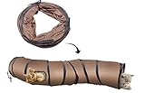 Beste Katzenspielzeug: mit S geräumigen Tunnel, Tunnelrutsche ist 123cm(48 in) lang,25cm (10 in) Durchmesser ,dieser Katzentunnel ist für alle Katzen und Kleintiere wie Kätzchen, Welpen, Hunde oder Hasen geeignet und Kombination von Spielhaus & Unterstand!