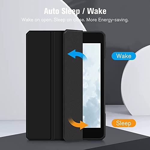 Image of SwooK Hybrid Case for 7.9 inch iPad Mini 5 /4 - Shockproof Clear Back Shell Flip Cover (Black)