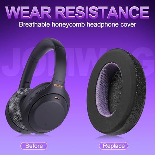Jomwag Magic Ice Gel Replacement Earpads for Sony WH-1000XM3 - Black/Purple Ear Pads with Enhanced Comfort by Jomwag - Image 5