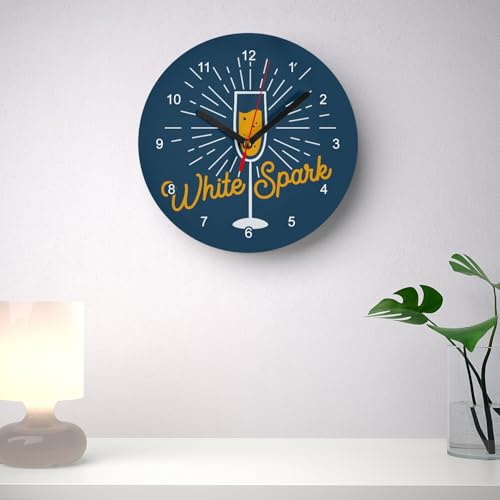 Horloge murale en verre bleu 20 cm lisible et compacte - 4