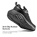 NORTIV 8 Men's Walking Shoes Running Tennis Cushioning ActiveBreeze Non Slip Athletic Gym Workout Comfortable Fashion Sneakers,Size 9,All Black,SNWS246M