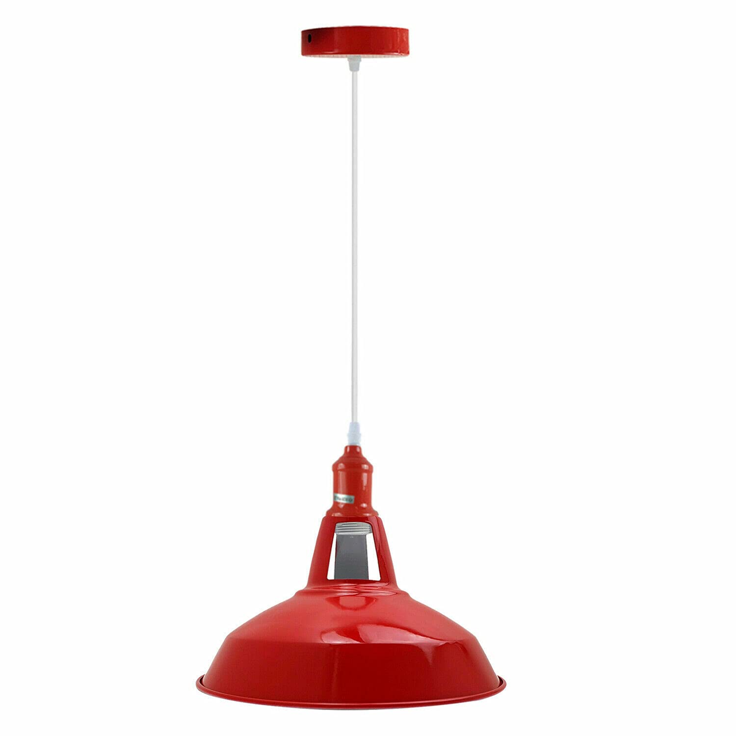 DC VOLTAGE Modern Vintage Red Ceiling Pendant Lights Modern Hanging for Kitchen Bed Room Living Room and Dining Room (with Out Bulb, Slotted)