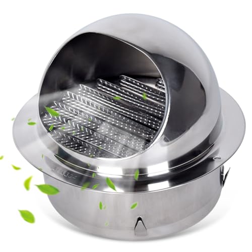 Grille de ventilation 150mm en acier inoxydable ronde avec maille fine - 2
