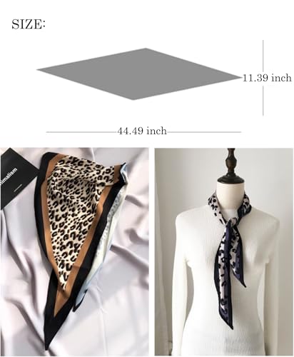 2pcs Satin Silk Angular scarf For Handbags Head Handle Ribbon Hair Fashion Skinny Scarves For Women Gift4