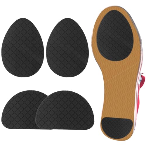Almohadillas Antideslizantes para Zapatos Protectores Adhesivos para Suelas De Zapatos Almohadillas De Tacón Alto para Zapatos Empuñaduras Antideslizantes para Zapatos Mujeres Hombres (Negro 2 Pares)