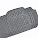 BDK Heavy Duty VAN SUV Rubber Floor Mats - 4 Pieces 3 Rows Full Set- All Weather Trimmable Mat (Gray) - MT-713-711-GR_AMHD