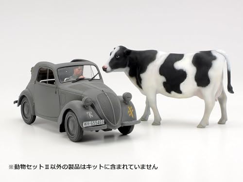 Tamiya 35385 1:35 Diorama-Set Haustiere Set 2 (8) - Modellbau, Plastik Bausatz, Basteln, Hobby, Kleben, Plastikbausatz, unlackiert, Geformte Farbe