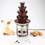 YPCDTL01 4 Tier Chocolate Fountain Machine for Party, Stainless Steel Electric Chocolate Fondue Fountain Machine for Party