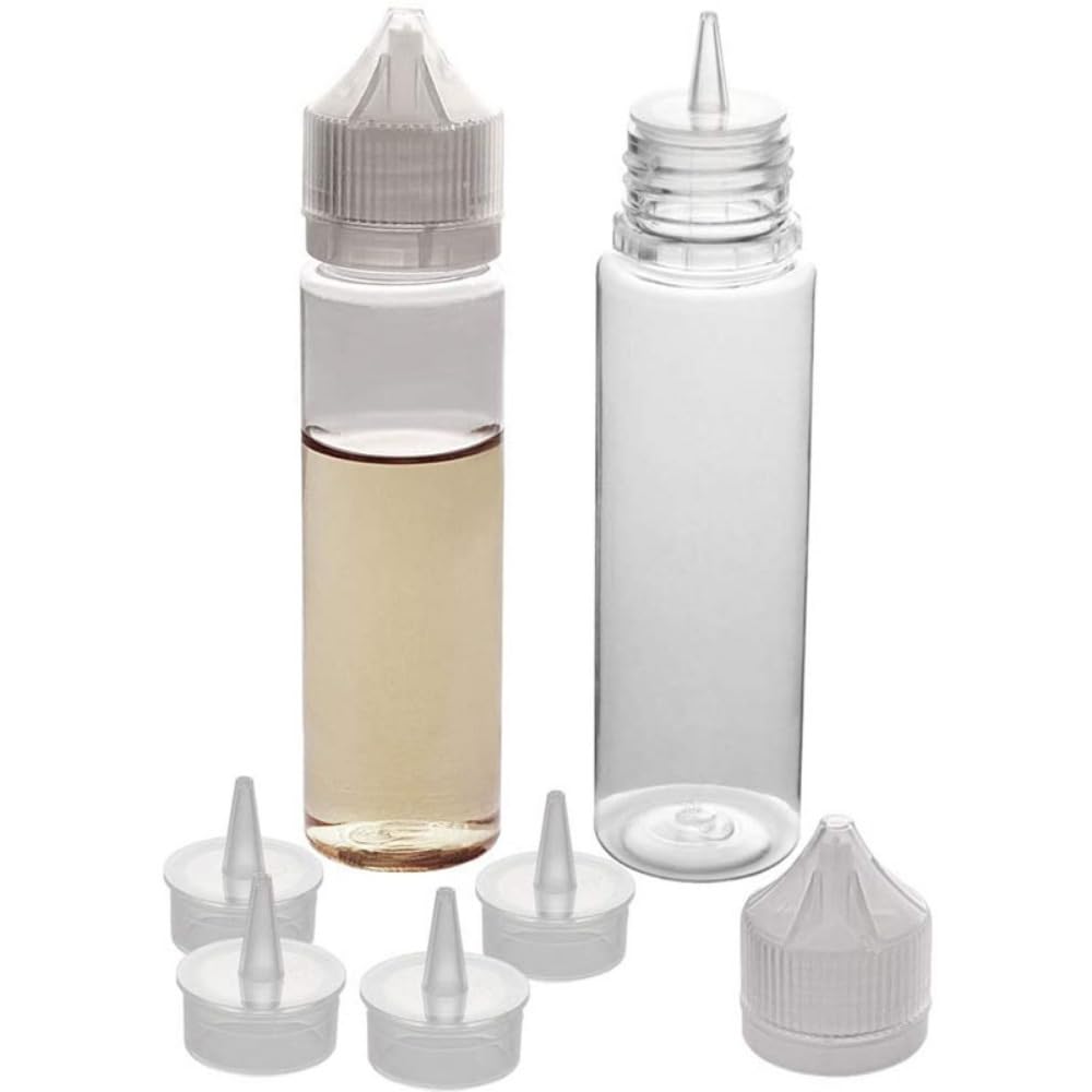 Transparente Dosierflaschen aus Kunststoff, leer, mit Drehverschluss, für Tinten, Öle, Flüssigkeiten, ätherische Öle, Farbe, Flüssigkeiten, Aufbewahrung von Flüssigkeiten, 50 Stück, 30 ml - 120 ml