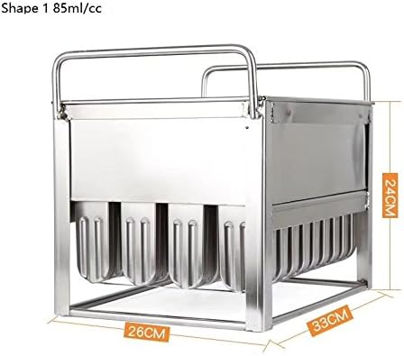 40pieces Stainless Steel Ice Cream Molds ice pop molds with stick holder Food Class 6 different size for you to select