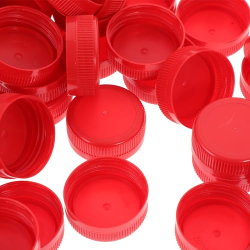 Bouchons à vis en plastique pour jus maison et ateliers bricolage en famille rouge 38mm
