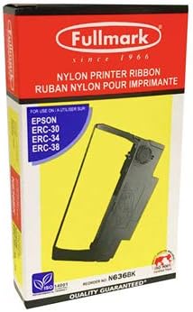 Fullmark Nylon Printer Ribbon Replacement Compatible for ERC 30/34 / 38, Black, 20 - Count (N636BK)