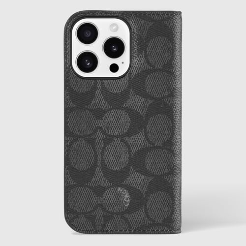 Coach Signature Canvas Wallet Folio iPhone 16 Pro Case - Designer Phone Case - Signature Charcoal - image 8