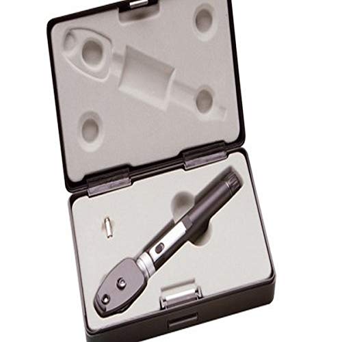 ADC Ophthalmoscope, Pocket Size, Xenon Lamp, 2.5V, Hard Case, Diagnostix 5112N,Black