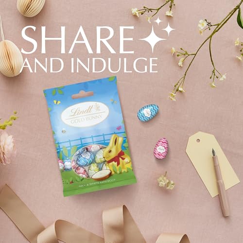 Lindt Lindt Mini Eggs Milk and White Chocolate 80g – Assorted Swiss Chocolate Mini Eggs – Easter Treat for Adults and Kids – Easter, gift