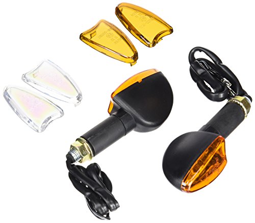 Puig 4176N Intermitentes led homologados con carcasa negra y tulipa ahumada diseño compacto y aerodinámico para moto, Negro