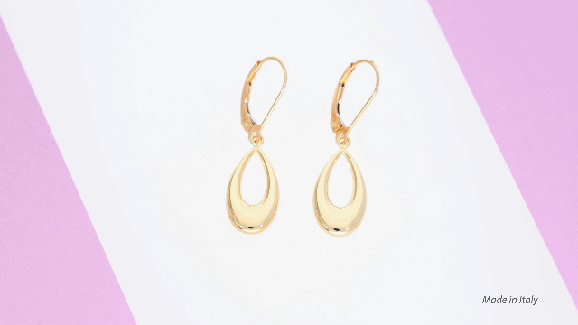 Orecchini Donna Oro Giallo 14kt – Cerchio Monachella – Collezione Forme Di Lucchetta – Made In Italy - 3