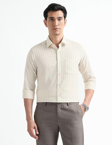 Image of Arrow Checked Slim Fit Mens Formal Shirt - Cotton, Breathable & Comfortable, Full Sleeves Shirts for Men