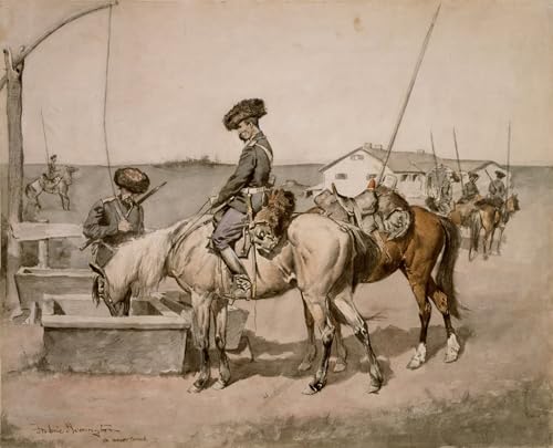 Tableaux peinture sur toile un Cosaque Amoor de Remington œuvre d'art 60x90cm