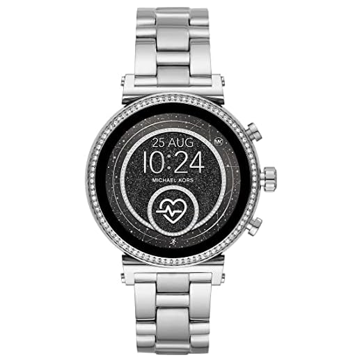 Michael Kors dam analog digital klocka med rostfritt stålrem MKT5061