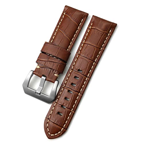 Bracelet Panerai Luminor 24mm en cuir de vachette vert rouge bleu