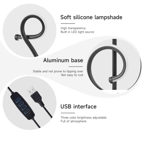 Image of One94Store Artistic LED Table Lamp - Modern Musical Note Night Light for Bedroom, Study Table & Living Room - Decorative Warm White Desk Lamp for Home & Office