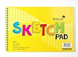 Silvine A4 Wirebound Sketch Pad - 40 sheets of 100gsm Smooth White Cartridge Paper (210 x 297mm), 407