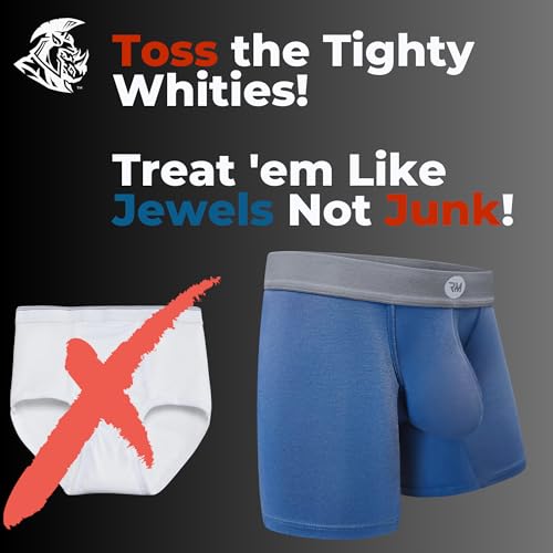 Rm Real Men Real Men 7In Modal Boxer Briefs B Pouch Med 3Pk Nvy/Drkgry/Blk Fashion Underwear Men Mens Underwear Ball Pouch Long Leg Mens Underwear 7 Inch Inseam Nut Huggers Underwear For Men Huge Bulge Underwear thumb #2