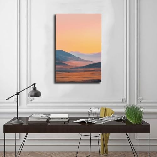 Impression sur toile crépuscule du désert pour déco de chambre et bureau 61x91 cm - 3