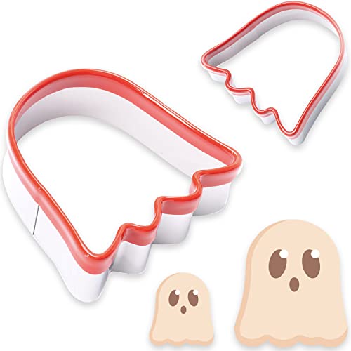 COOKIEQUE 2-Piece Halloween Ghost Cookie Cutters...