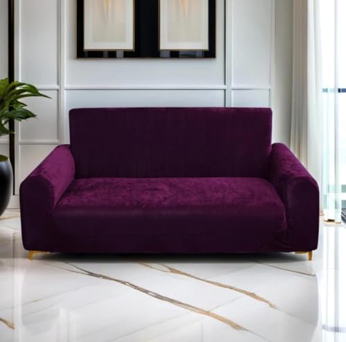 AAKERS 3 Seater Velvet Sofa Cover | Stretchable Elastic Furniture...