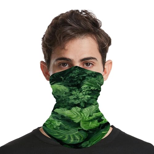 Pasamontañas transpirable a prueba de viento con diseño de plantas verdes, cubrebocas, balaclava y bandana para hombre y mujer para senderismo y pesca miniatura 3