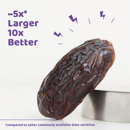 Image of Flyberry Gourmet Jumbo Medjoul (Medjool) Dates | Rich Source of Potassium & Iron | No Added Sugar or Preservatives | Low GI Energy Snack | Khajoor | Khajur | 800 g