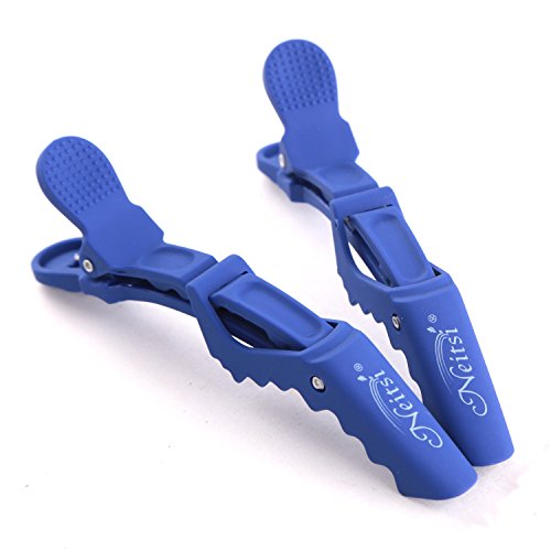 Neitsi Blue Color Plastic Croc Non Slip Clips Hair Styling Clips (12pack)