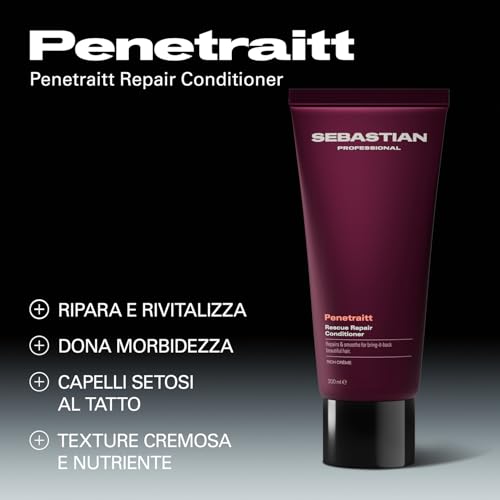 Sebastian Professional Penetraitt Rescue Repair Conditioner – Balsamo Riparatore Che Nutre E Leviga I Capelli Danneggiati, Donando Morbidezza E Lucentezza, 200Ml - 3