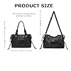 JOLLQUE Niet Crossbody Tasche für Frauen,Große Retro gewaschen Leder Handtasche Tasche,Vintage Y2K Sommer Hobo Schulter Arbeitstaschen(Schwarz) #1