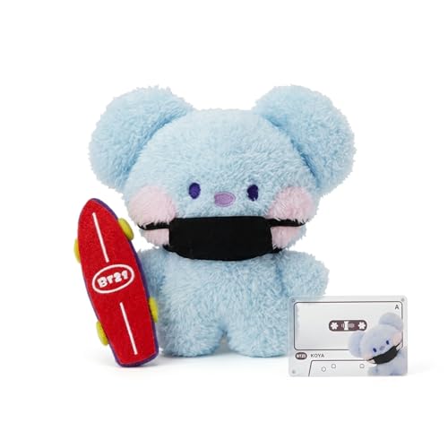 Official BT21 minini Stereo Standing Doll - KOYA, Collectible Merch, Display Figure, Standing Character, Shelf, Desk, Office, Room Decor, Gift for Girls and Kpop Fans