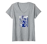 Womens St. Louis Battlehawks: Helmet Template V-Neck T-Shirt