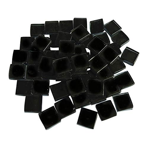 Tuscom 100 Piece DIY Handmade Glass Mosaic Tiles Kit with 20ml Glue