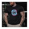 GYMTIER Twisted Smile Men's Gym T-Shirt Bodybuilding Training Workout Lifting Top Clothing, Black, XXL #1