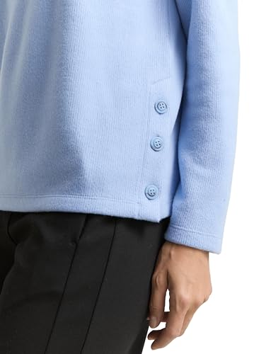 Tom Tailor Damen 1043168 Sweatshirt, 40024 - Mid Blue Melange, M EU – Ansicht 4