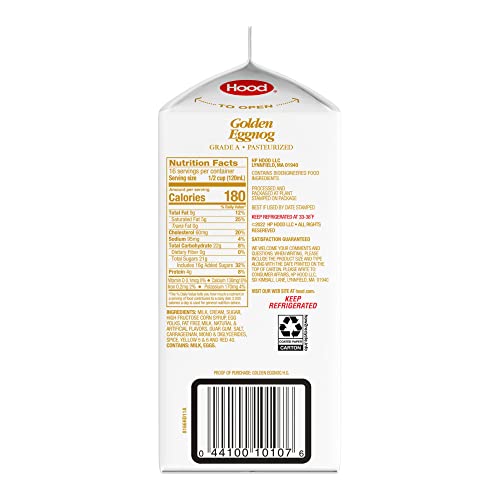 Hood, Golden Egg Nog, Half Gallon, 64 oz - Thumbnail 5