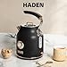 Haden Dorset 1.7 Liter Stainless Steel Electric Kettle with 360-Degree Base Bundled with 2 Slice Wide Slot Stainless Steel Toaster, Black & Copper