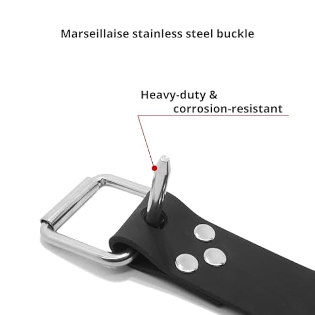 Rubber Diving Weight Belt with Marseillaise Stainless Steel Buckle - Freediving, Scuba Dive, Spearfishing Weight Belt