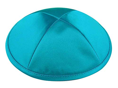 Image of Zion Judaica Deluxe Satin Kippah Yarmulkes for Kids Teens & Adults Skullcaps 6.25 inch Multi-Color Options 4 Panel Design