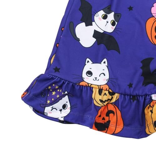 JESKIDS Girls Nightgowns Long Sleeve Dinosaur Printed Pajamas Dress4