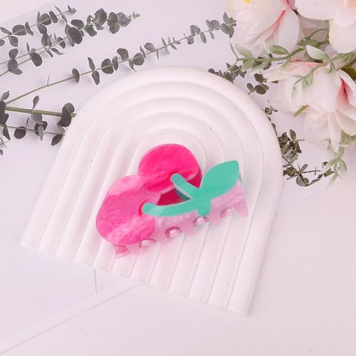 Clips de cabello ANBALA con diseño de cereza, pinzas acrílicas para cabello, seguras y duraderas para mujeres y niñas miniatura 7
